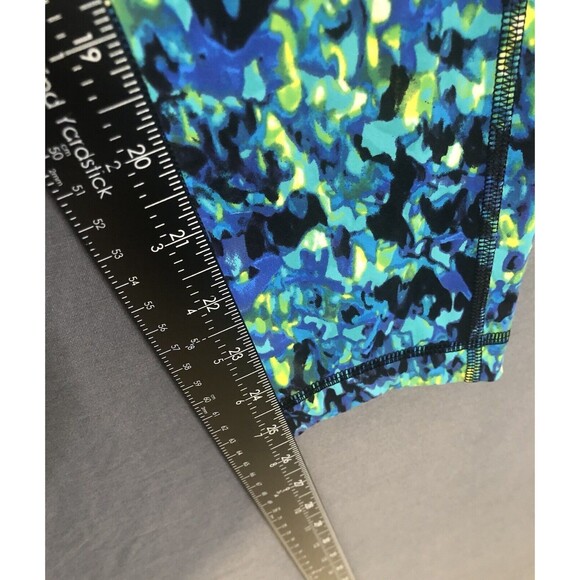 SOMA SPORT Printed High Rise Leggings Athletic Gym Running Ankle Blue Multi M - Picture 4 of 5